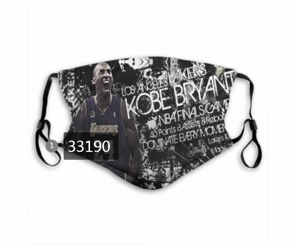 2021 NBA Los Angeles Lakers #24 kobe bryant 33190 Dust mask with filter